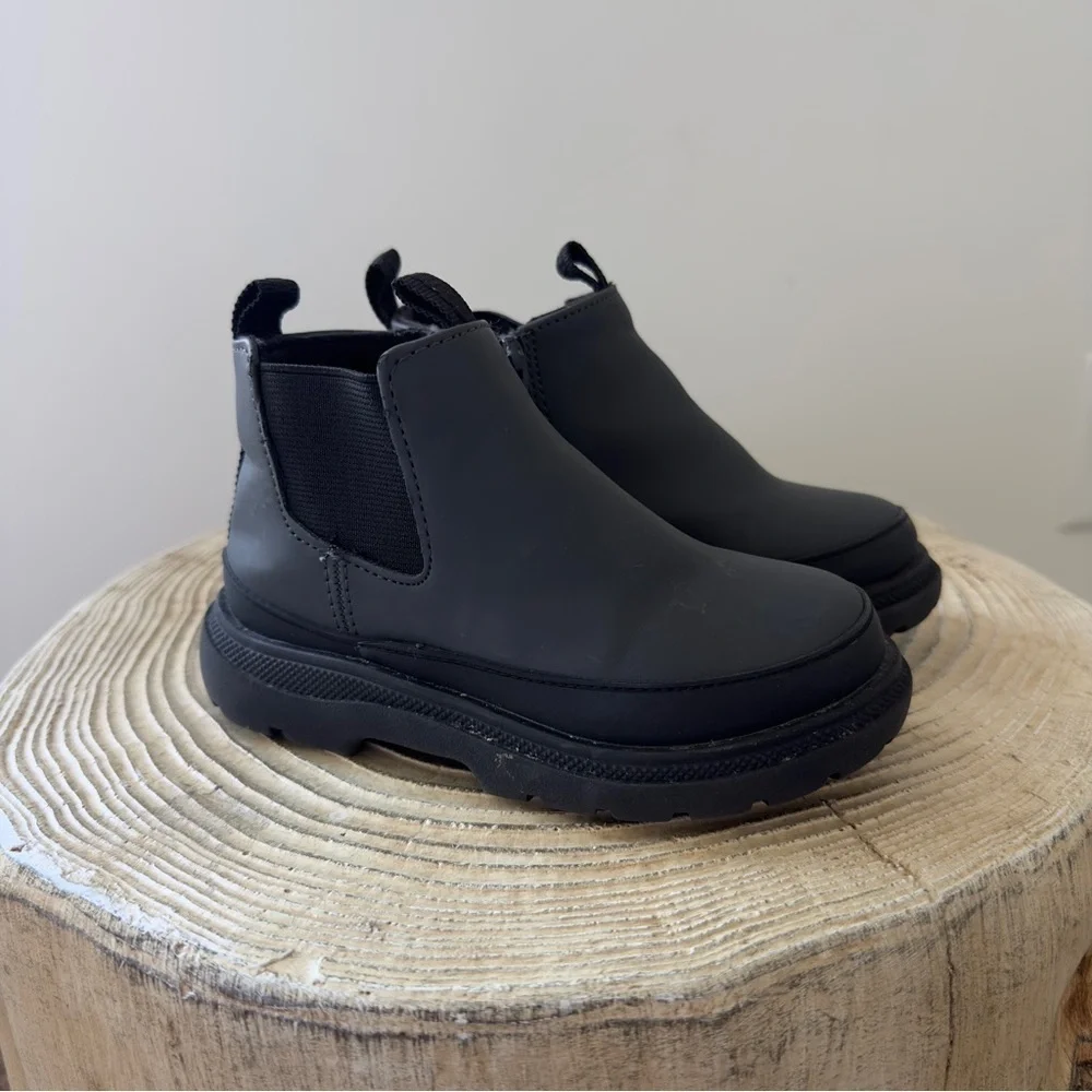 Zara Gray and Black Ankle Toddler Boots EU 24/7.5 US